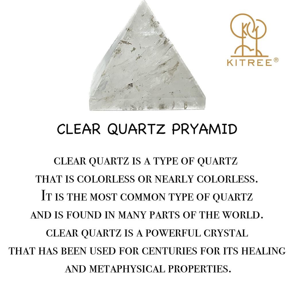 KITREE Energised Natural Green Aventurine Crystal Pyramid for Crystal Healing (Green)