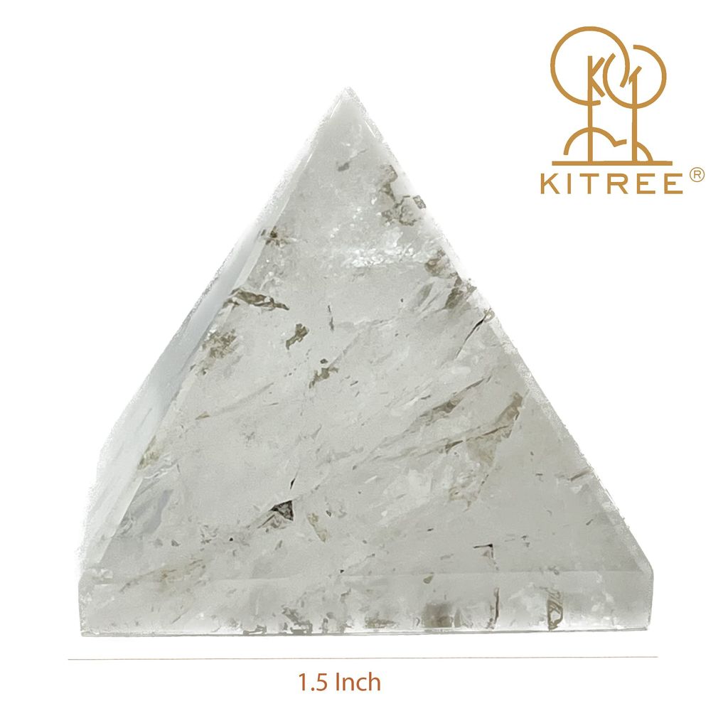 KITREE Energised Natural Green Aventurine Crystal Pyramid for Crystal Healing (Green)