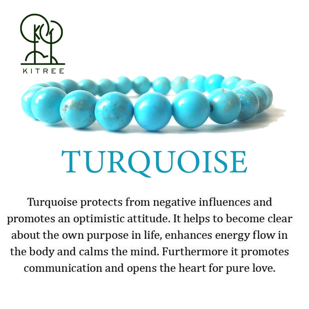 KITREE ENERGISED NATURAL IOLITE CRYSTAL BRACELET 8MM ROUND FOR UNISEX (COLOR VOILET)