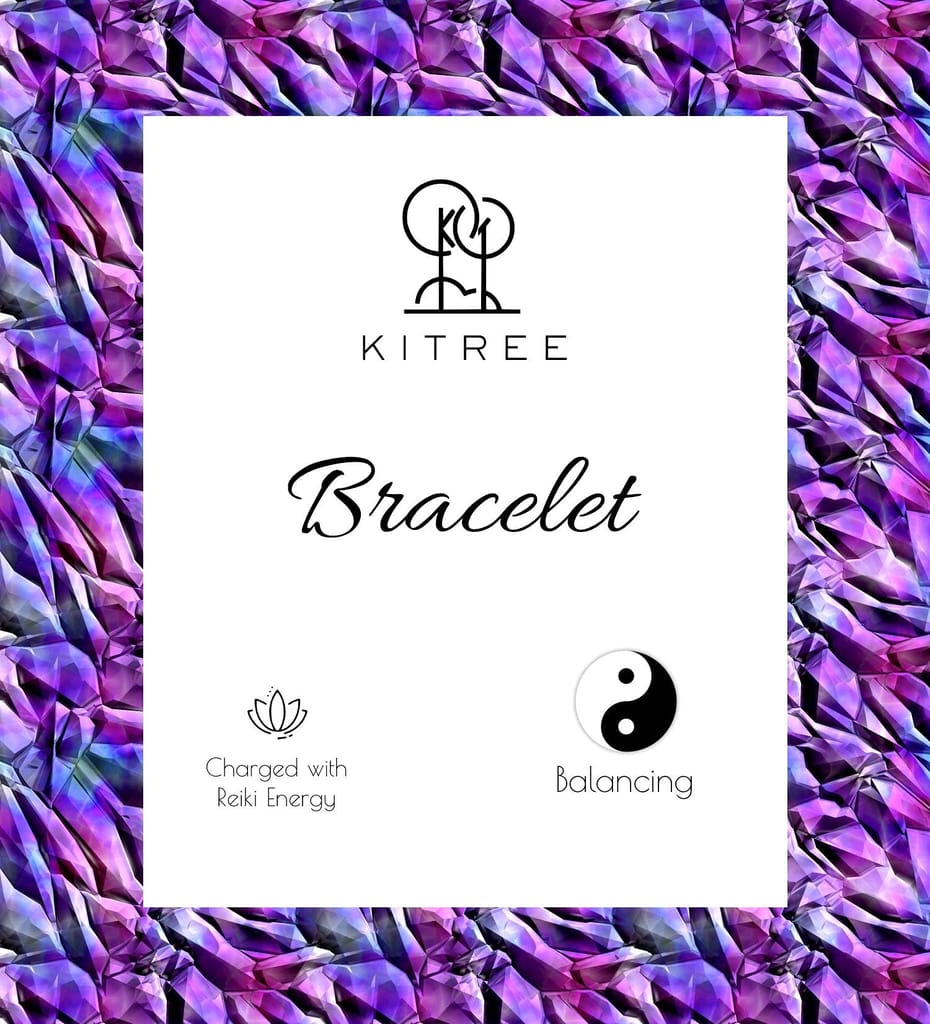 KITREE NATURAL LAVA WITH SEVEN CHAKRAS CRYSTAL BRACELETS 8MM ROUND FOR UNISEX (MULTI COLOR)