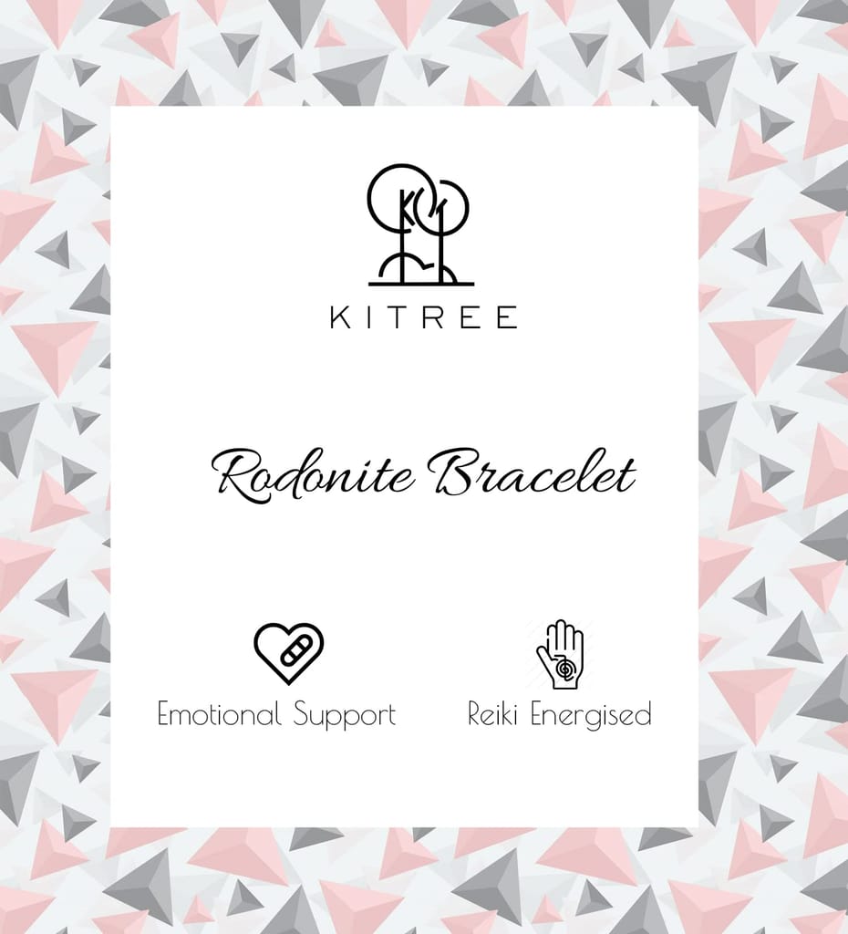 KITREE RHODONITE CRYSTAL BRACELET 8MM ROUND FOR UNISEX (MULTI COLOR)