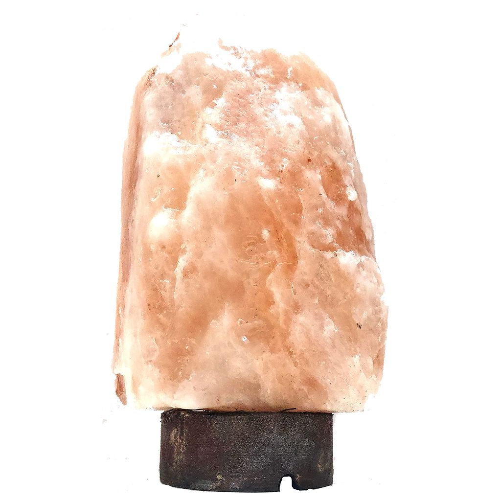 KITREE ENERGISED HIMALYAN Rock Salt LAMP 3-5 KG with Wooden Base, Bulb & Cable