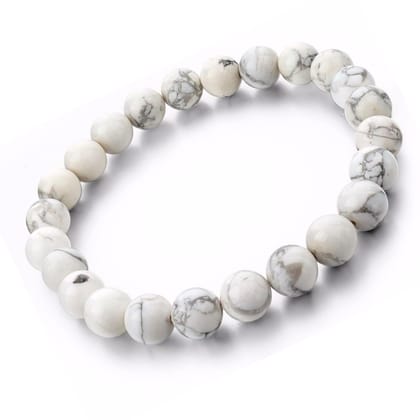 White Howlite Himalayan Stone Bracelet | Himalayan Trading Co.®