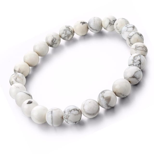 1 Pc Fengbaowu Natural Selenite Bracelet White Round Beads Crystal Quartz  Healing Stone Women Jewelry Gift
