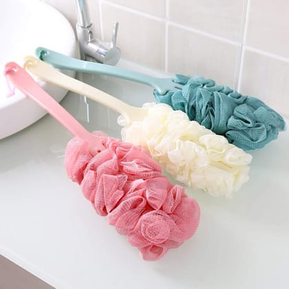 2  Pack Long Handled Shower Body Brush Loofah Skin Sponge Cleaning Back Scrubber Exfoliating Luffa Bath Sponge for Body (Multiple Colors(2 Pack))