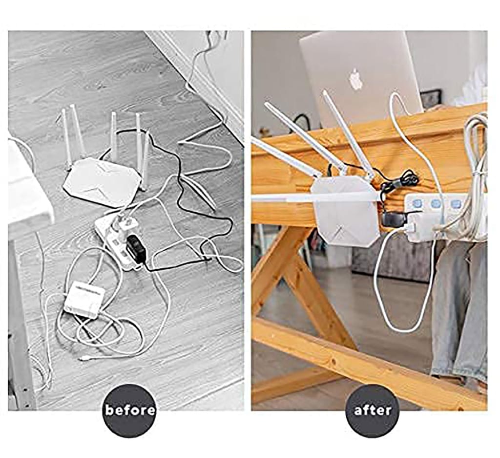 ZURU BUNCH Double-Sided Waterproof and Oil-Proof Self-Adhesive Wall-Sticking Hooks Without Punching & Nails, Transparentq