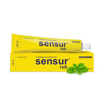 Sensur Natural and Ayurvedic Pain Relief Rub, 30g (New Pack) | Fast Relief | All pains, One solution