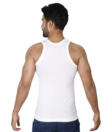 Dailywear Cotton Sleeveless White Vests (Combo OF 10)