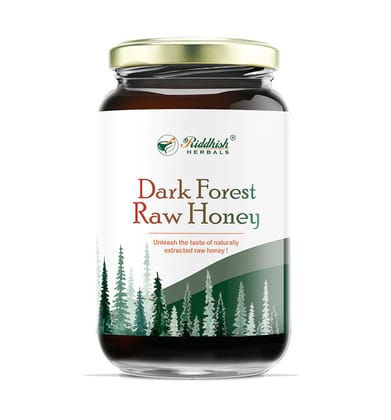 Riddhish HERBALS Dark Forest Raw Honey | Organic Honey Raw Unprocessed Forest Honey | 100% Pure Natural Honey | Energy Boost & Immune Support for Adults & Kids | Raw Unpasteurized Honey 500g