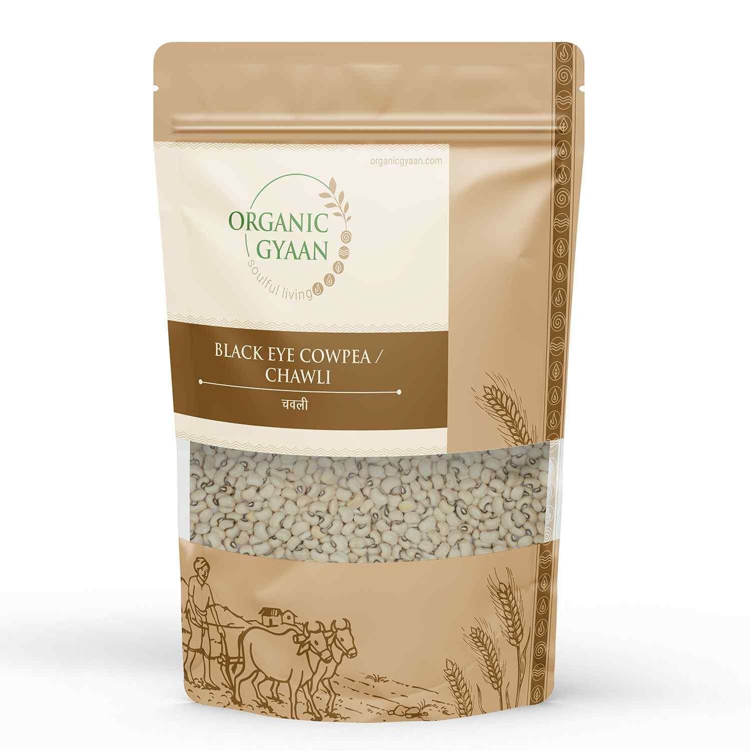 Organic Gyaan Organic Chawli / Black Eye Cowpea 450gm