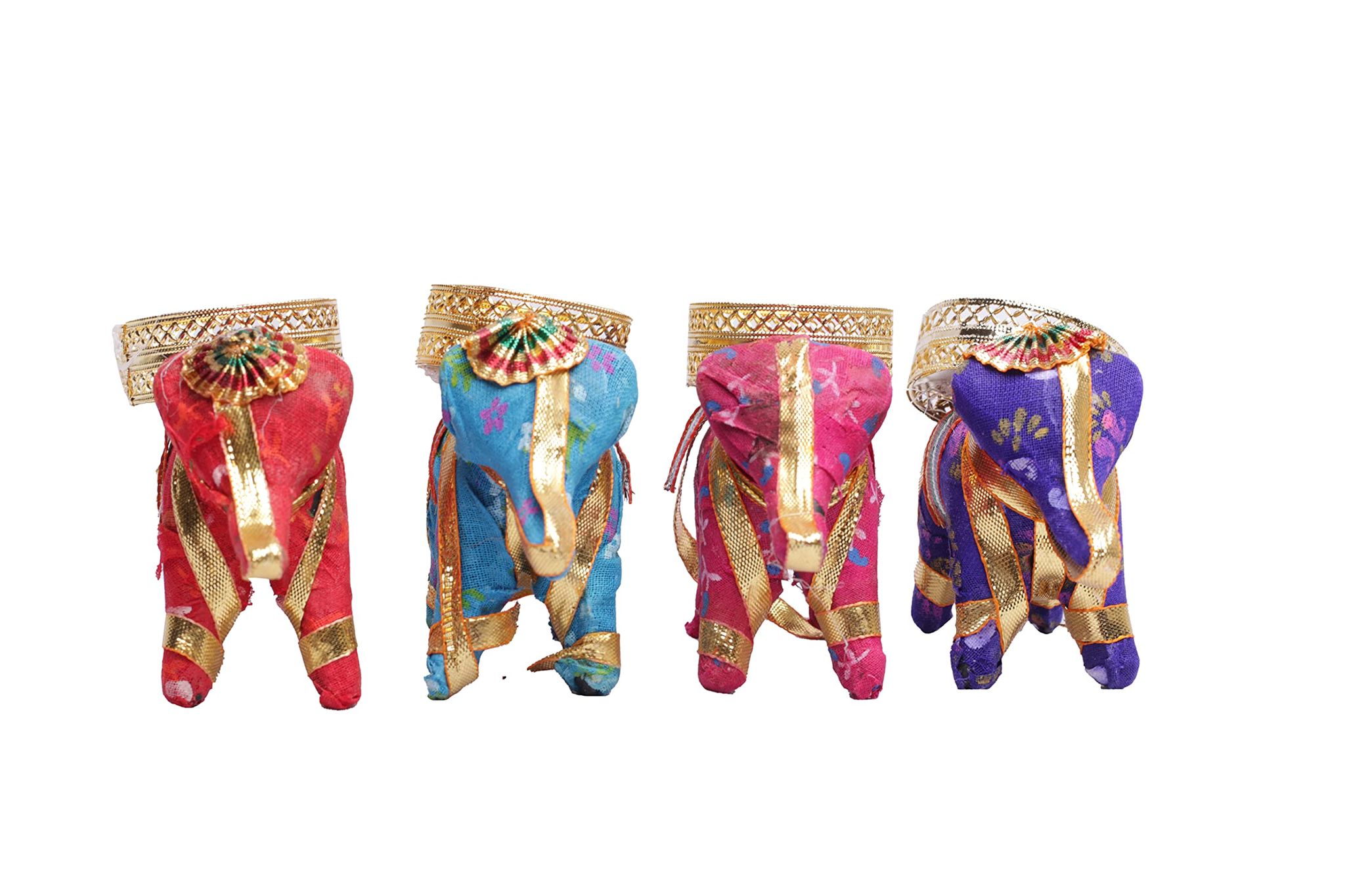 Dbeautify's Elephant Candle Stand with 2g Tea Light Candle, Set of 4