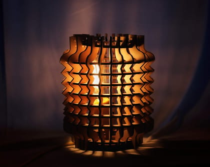 Dbeautify Table Lamp, MDF, Black  Bulb & Extension Included)