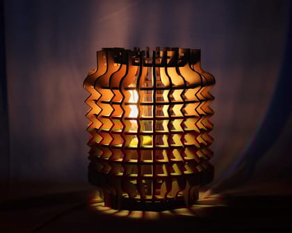 Dbeautify Table Lamp, MDF, Black  Bulb & Extension Included)
