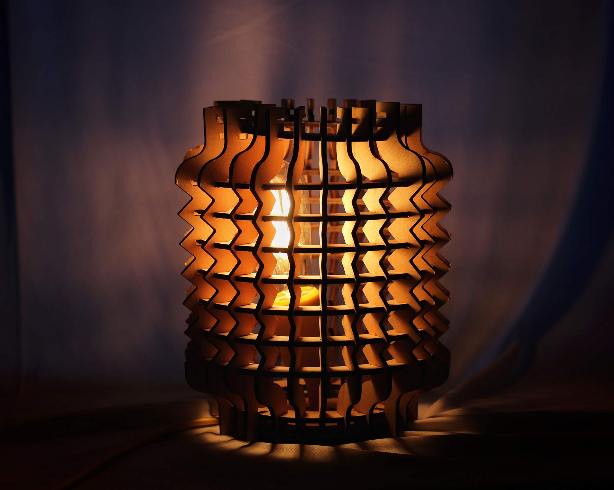 Dbeautify Table Lamp, MDF, Black  Bulb & Extension Included)