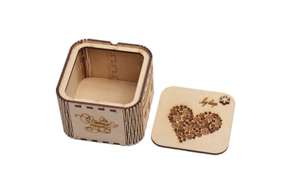 Dbeautify MDF Heart Box for Jewellery and similar small articles for kids