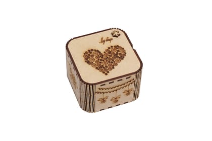 Dbeautify MDF Heart Box for Jewellery and similar small articles for kids