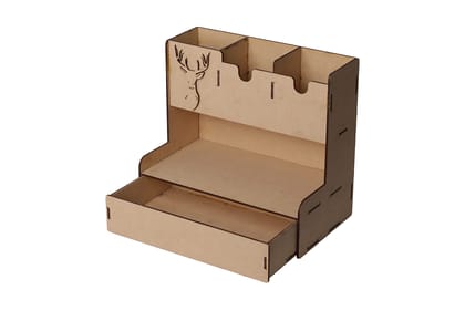Dbeautify MDF wood Penstand for offices and study with drawer