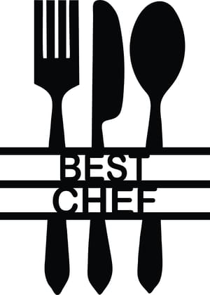 Dbeautify Beautiful Design MDF Wooden Wall Art Hanging for Kitchen Decoration in Black Color Size: 12 Inches