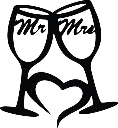 Dbeautify Wine Glass Design MDF Wooden Wall Art Hanging for Decoration in Black Color Size: 12 Inches