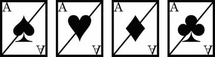 Dbeautify Beautiful Design Card Game Shape MDF Wooden Wall Art Hanging for Decoration in Black Color Size: 12 Inches