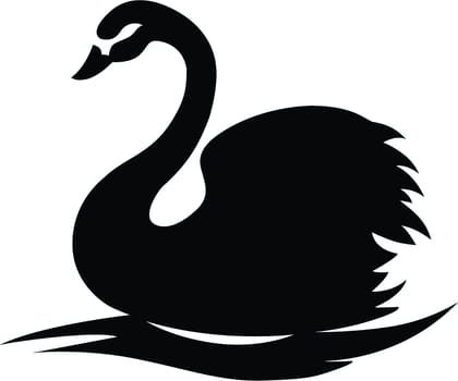 Dbeautify Modern MDF Wooden Swan Art Design Wall Hanging for Home & Office Decoration in Black Color (Size 12x3.5 Inch) (DBwd-00071)