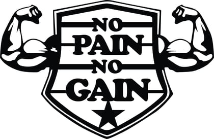 Dbeautify Motivational Quote Gym Design MDF Wooden Wall Art Hanging for Bedroom Decoration in Black Color Size: 12 Inches