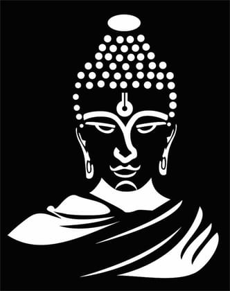 Dbeautify Gautam Buddha Design MDF Wooden Wall Art Hanging for Home Pooja Room & Office Decoration in Black Color Size: 12 Inches