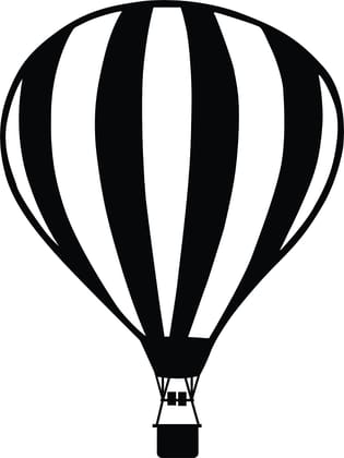 Dbeautify Beautiful Parachute Design MDF Wooden Wall Art Hanging for Bedroom Decoration in Black Color Size: 12 Inches