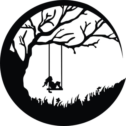 Dbeautify Beautiful Design MDF Wooden Wall Art Hanging for Kids Bedroom Decoration in Black Color Size: 12 Inches