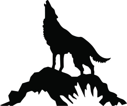 Dbeautify Wolf Animal Style Design MDF Wooden Wall Art Hanging for Bedroom Decoration in Black Color Size: 12 Inches