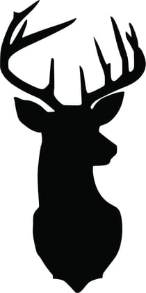 Dbeautify Deer Animal Design MDF Wooden Wall Art Hanging for Living Room Decoration in Black Color Size: 12 Inches