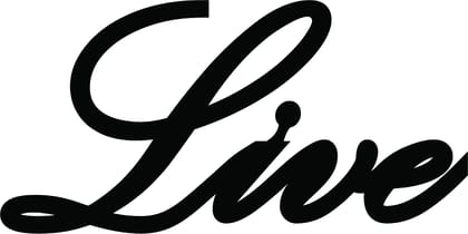 Dbeautify Quoted Live MDF Wooden Modern Wall Art Hanging for Bedroom & Office Decoration in Black Color Size 12 Inches