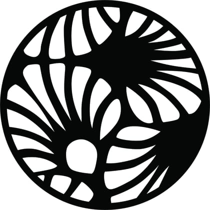 Dbeautify Round Shape MDF Wooden Modern Wall Art Hanging for Living Room Bedroom & Office Decoration in Black Color Size 12 Inches