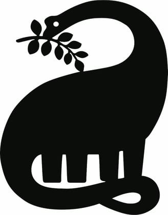 Dbeautify Beautiful Dinosaur Shape MDF Wooden Modern Wall Art Hanging for Children Room Decoration in Black Color Size 12 Inches