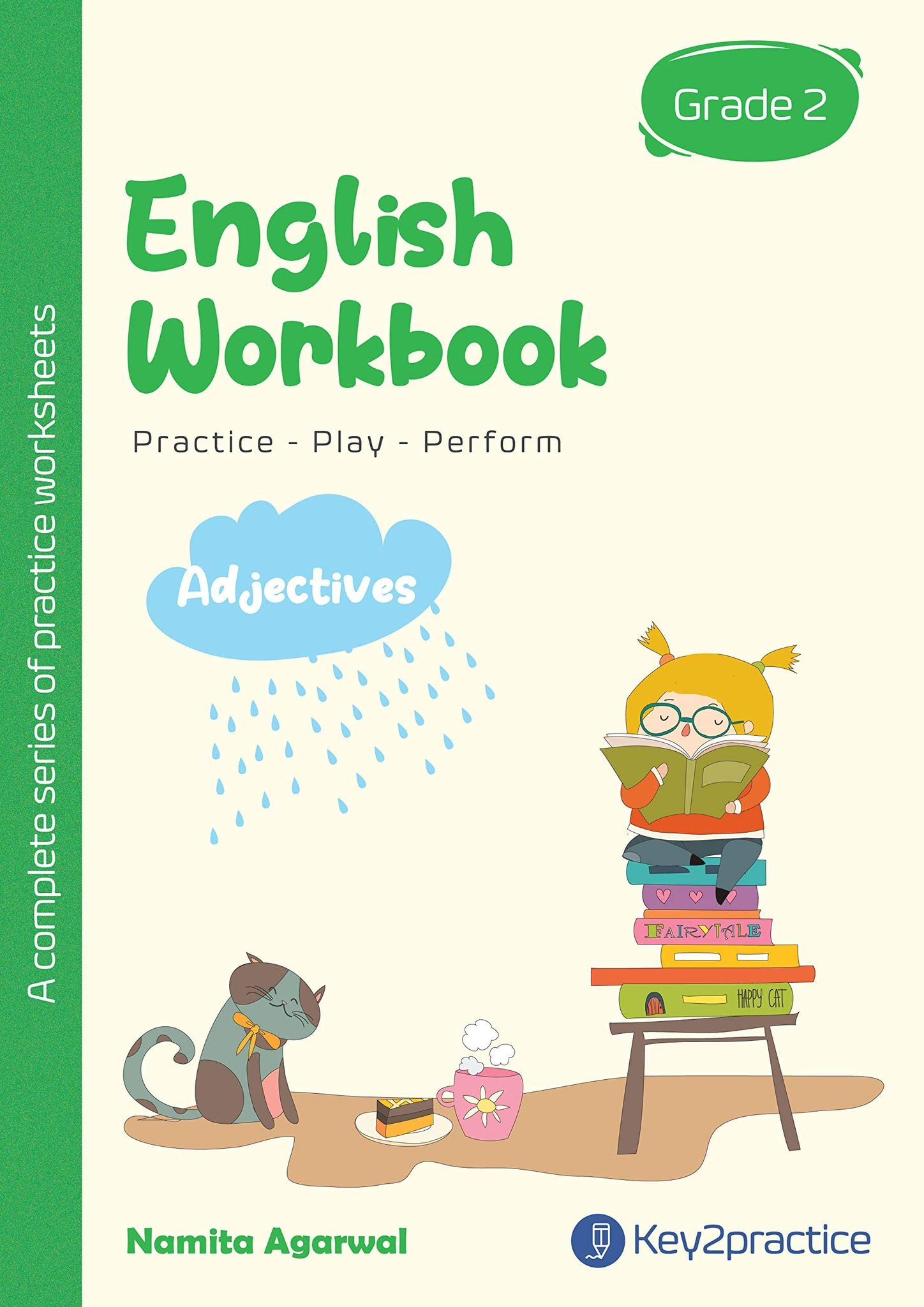 Key2practice Class 2 English Grammar Workbook | Topic - Adjectives | 41 Colourful Practice Worksheets with Answers | Designed by IITians