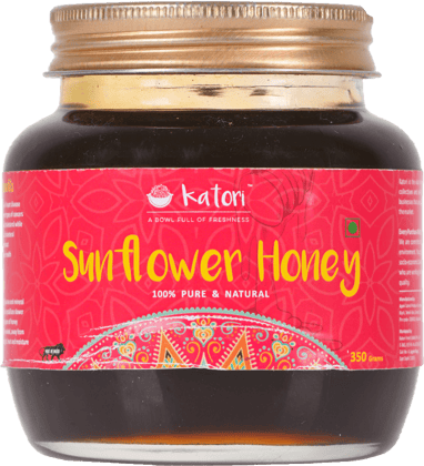 Katori Sunflower Honey Glass Bottle (350ml)