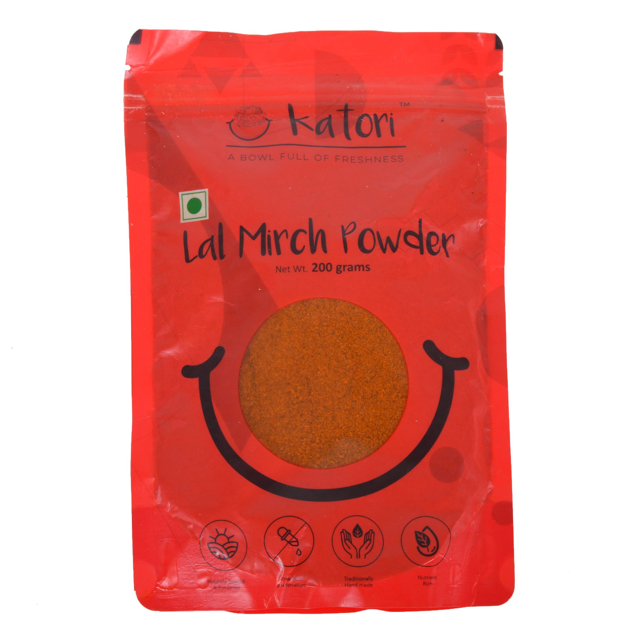 Katori Red Chili (Lal Mirch) Powder | Teja chilies | Mathania Chilies (200gm)