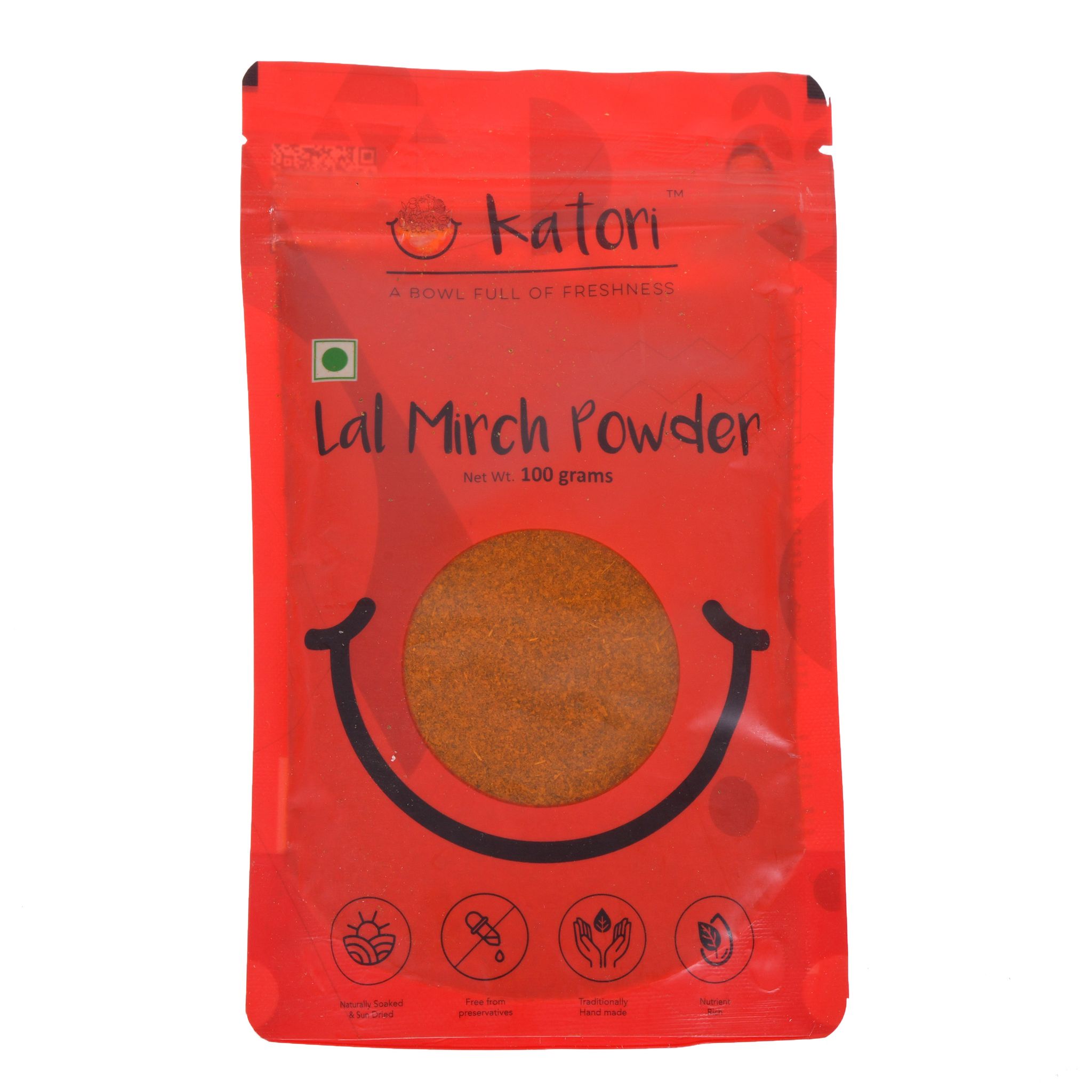 Katori Red Chilli (Lal Mirch) Powder | Teja Chilies | Mathania Chilies (100gm)