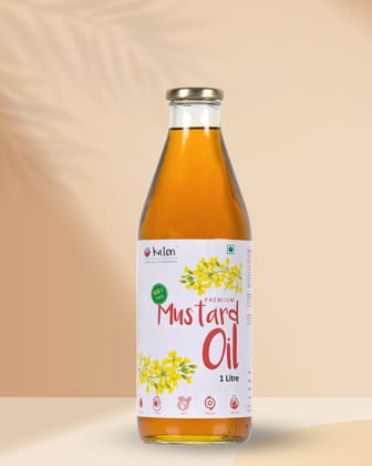 Katori Wood Pressed Mustard Oil - Glass Bottle 1L