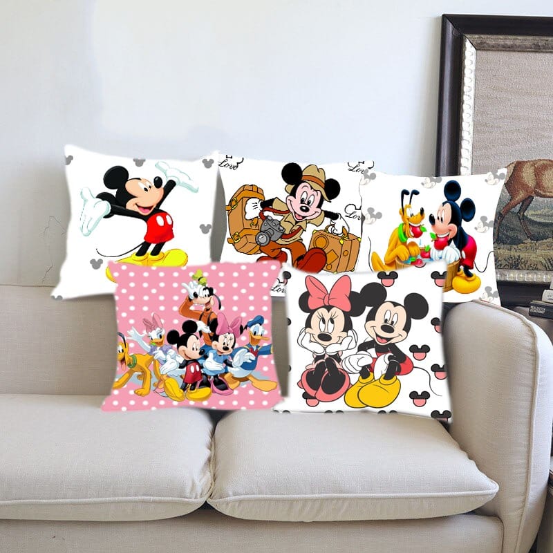 Homester home Kids Cartoon cushion cover micky mouse 16*16 inch pack of 5 Piece