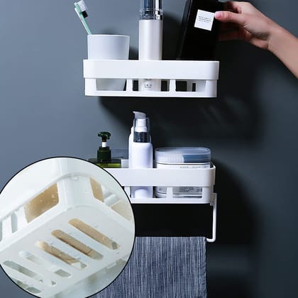 Arsha creation Multipurpose Kitchen Bathroom Shelf Wall Holder Storage Rack Bathroom