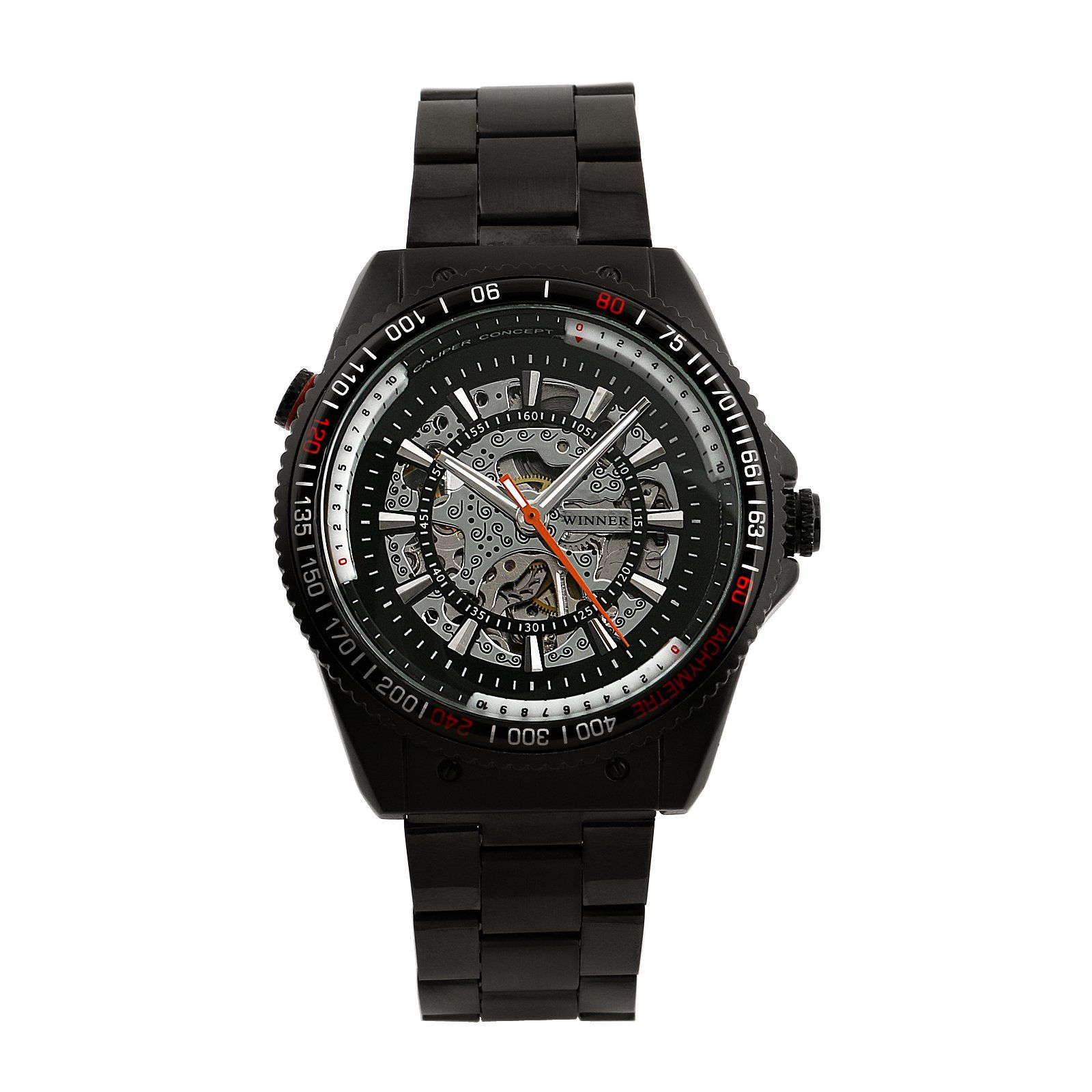 Forsining Business Automatic Mechanical Luxurious Movement Analog Watch Automatized See Through Glass Back Self Winding Wrist Pulses Highlighted For Men