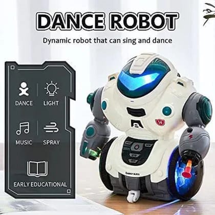 Robot Toys for Boys Girls, Dancing Singing Walking Talking Sliding Robot with Colorful LED and Spray,Electronic Toys Interactive Early Educational Robot Toys Birthday for Kids