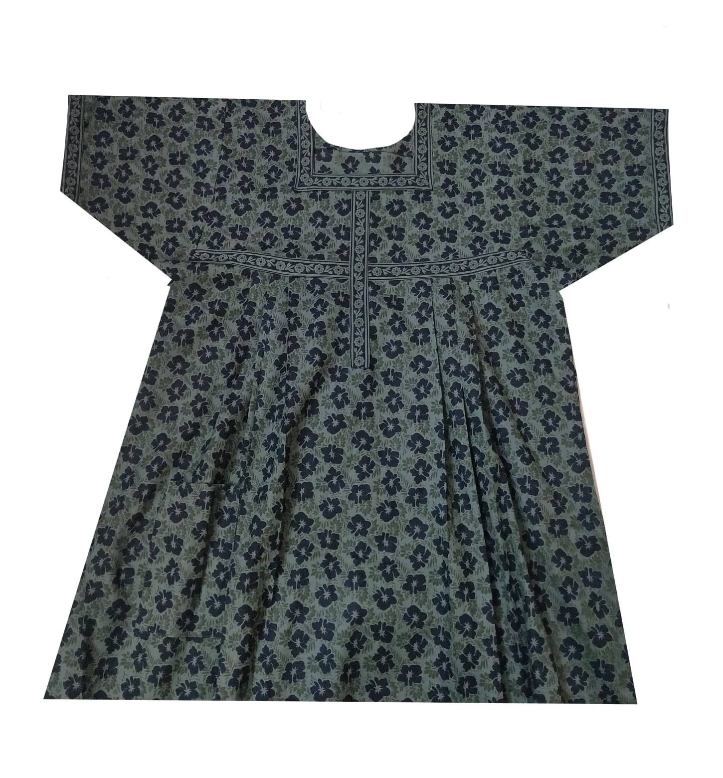 Devansh Trends Collections Jaipuri Cotton Nighty for Women Free Size To 10XL Size