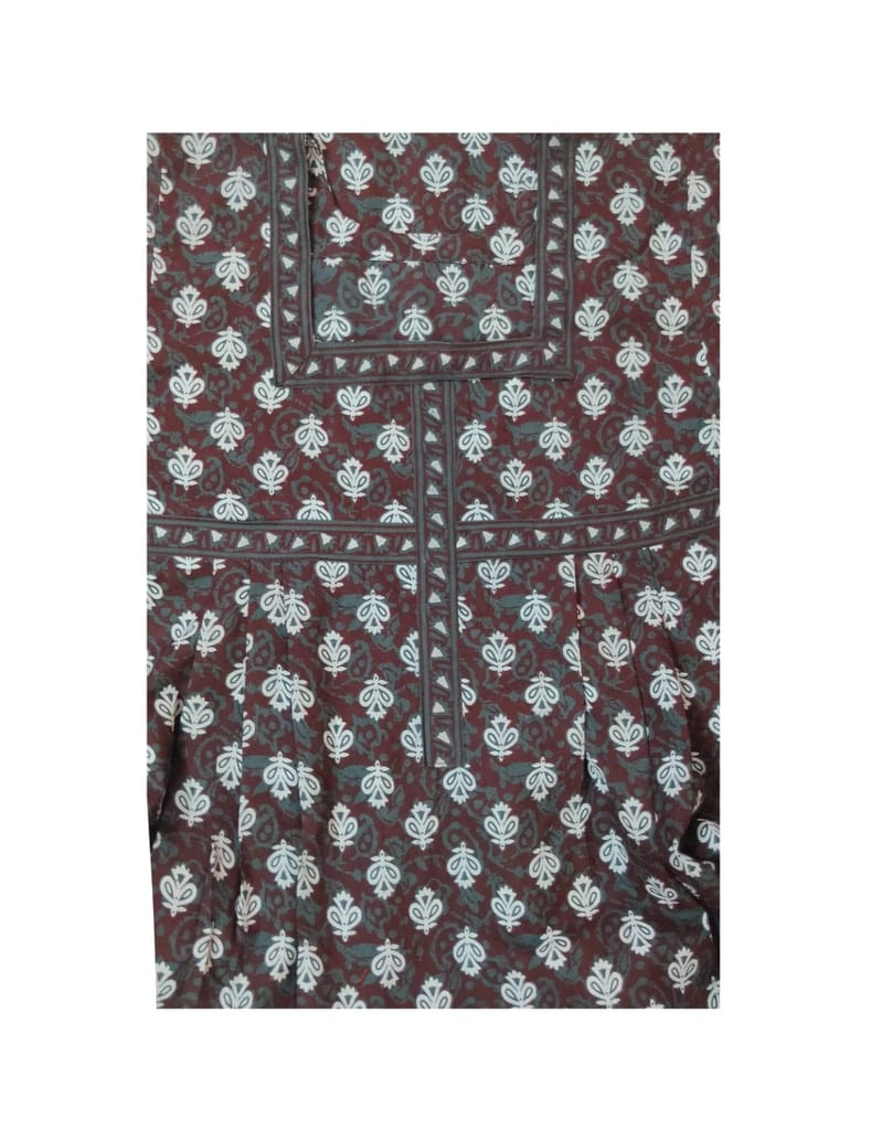 Women Printed Cotton Nightgown Nighty Large Size,2XL Size,4XL Size,6XL Size Upto 10xl Size (8XL, 1) Brown