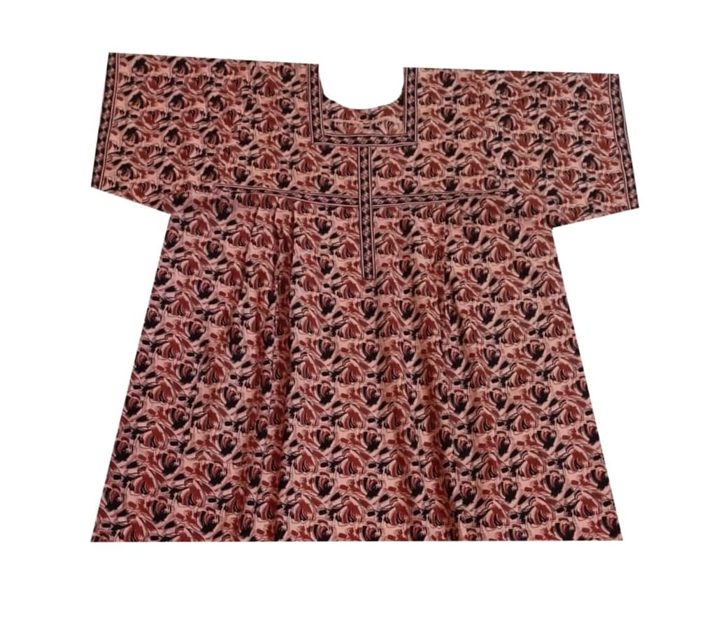 Devansh Trends Collections Printed Pure Cotton Nighty Night Gown/Night Dress for Women Mehandi Blue Color (Large - 10xl) (8XL, Cotton)