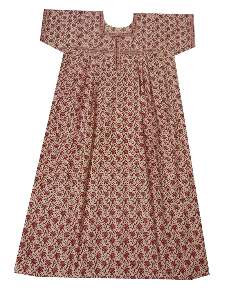 Devansh Trends Collections Women's Cotton Printed Maxi Nightgown (Free Size- 10XL Size) (XXXX-Large, Cotton) Brown