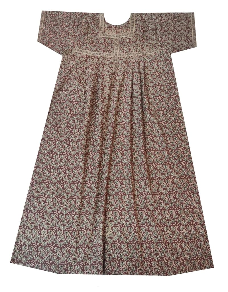 Devansh Trends Collections Women's Cotton Maxi Nightgown Freesize - 8XL,10XL Size (Large, Cotton) Cream