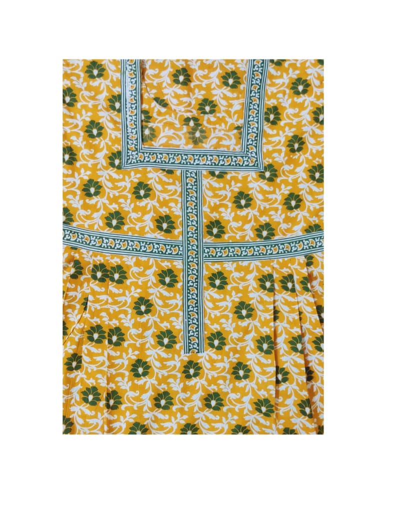 Women's Cotton All Over Printed Ankle Length Night Gown Nighty Free Size,Large Size,4XL Size,5XL Size to 10XL Size (7XL, 1) Green