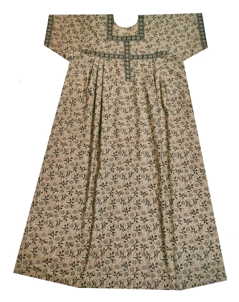 Devansh Trends Nighties Printed Pure Cotton Nighty/Maxi/Night Gown/Night Dress with Pocket, Black & Pink Colour Large Free Size 2XL 4XL 6XL 10xl Size